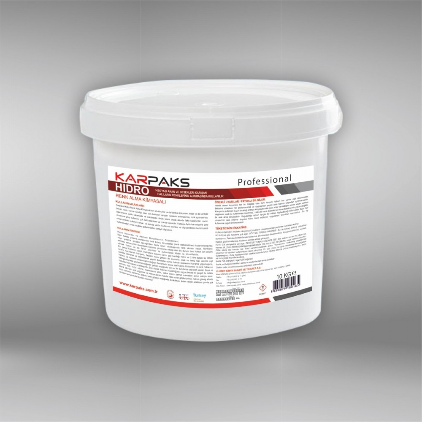 Hidro Renk Alma Kimyasalı 10 kg