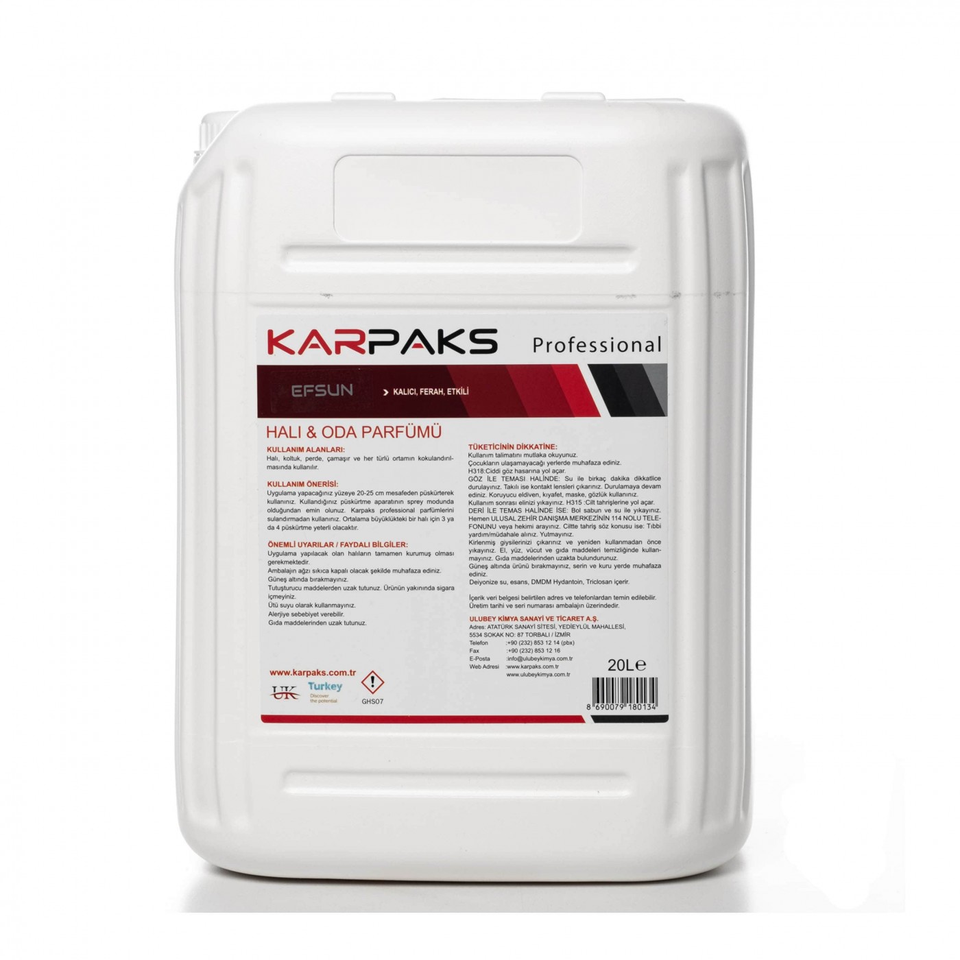 Efsun Halı ve Oda Parfümü 20 Lt. Efsun Halı ve Oda Parfümü 20 Lt.